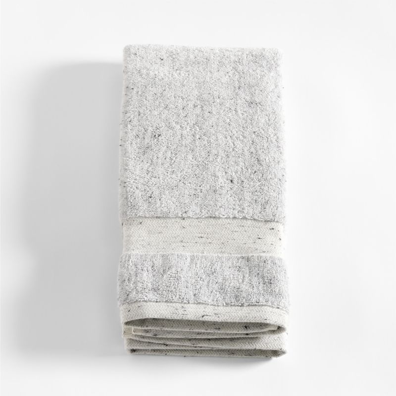 Organic Turkish Cotton Grey Fleck Hand Towel