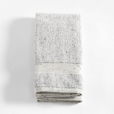 View Classic Organic Turkish Cotton Grey Fleck Hand Towel details