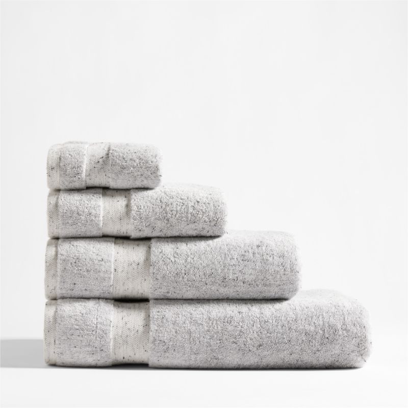 Organic Turkish Cotton Grey Fleck Bath Sheet - image 1 of 10