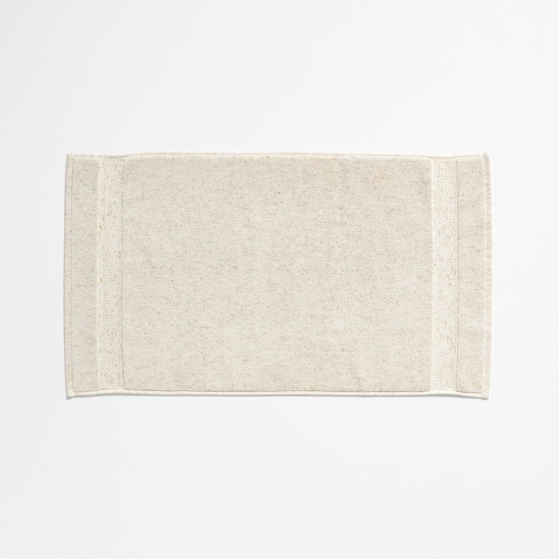 Organic Turkish Cotton Natural Beige Fleck Bath Mat 20"x34" - image 0 of 4