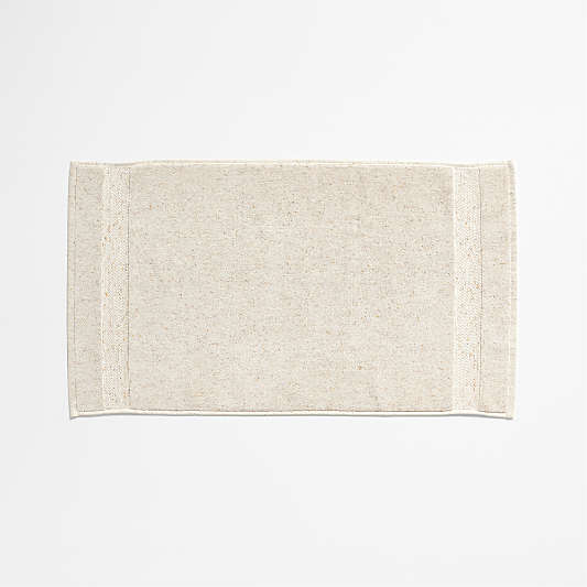 Organic Turkish Cotton Natural Beige Fleck Bath Mat 20"x34"