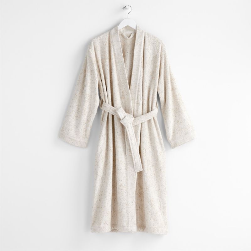 Organic Large/Extra-Large Turkish Natural Beige Fleck Bathrobe ...