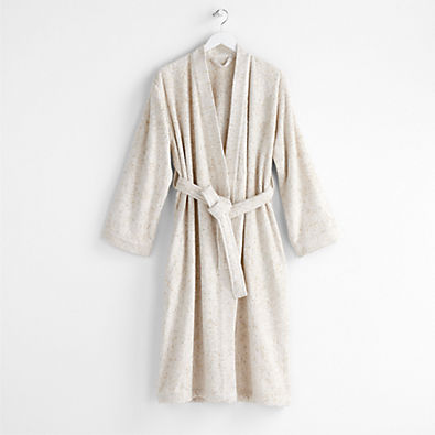 View Organic Small/Medium Turkish Natural Beige Fleck Bathrobe details