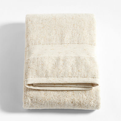 View Classic Organic Turkish Cotton Natural Beige Fleck Bath Towel details
