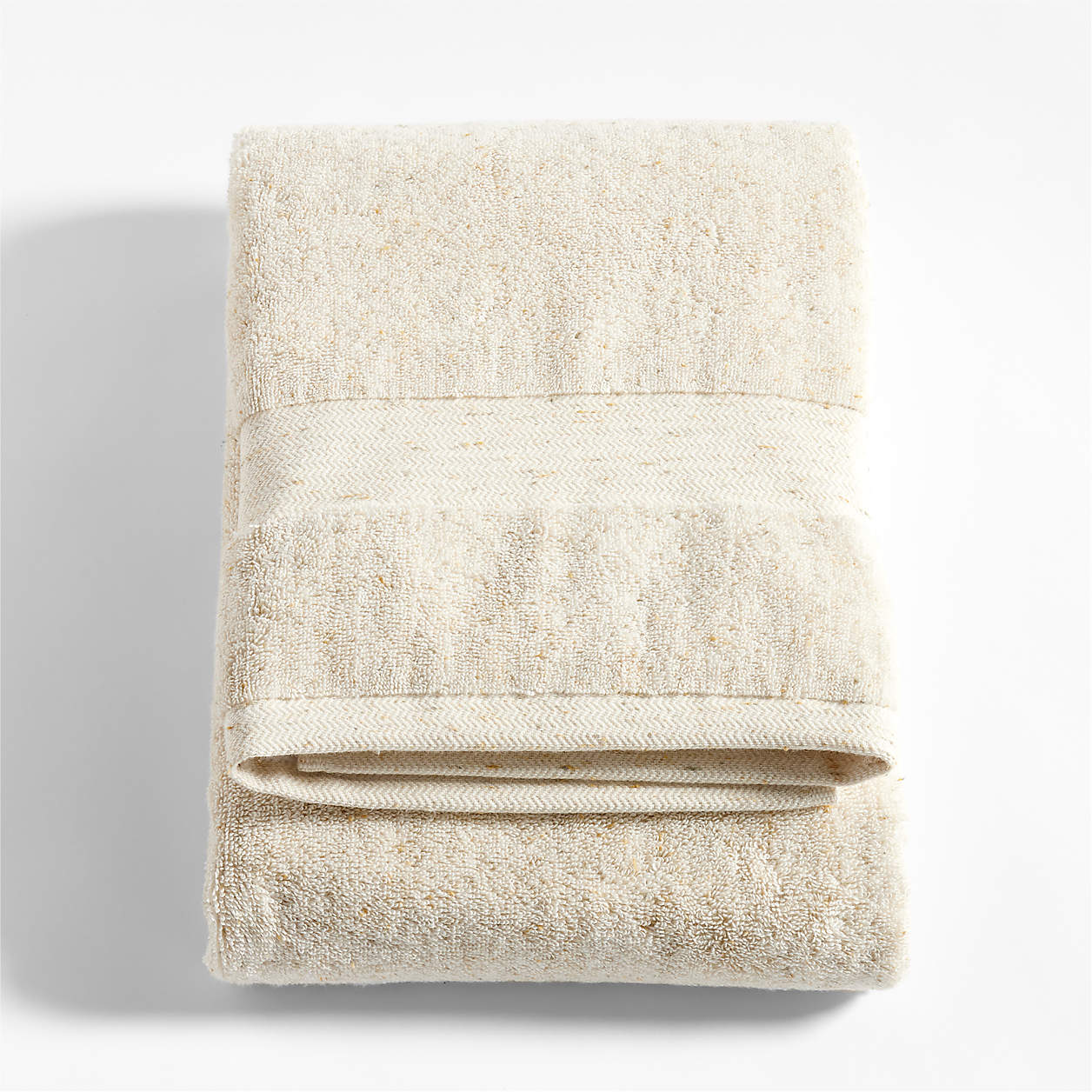 Organic Turkish Cotton Natural Beige Fleck Bath Towel + Reviews | Crate ...