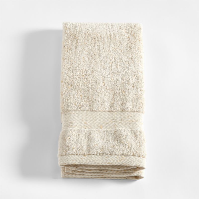 Organic Turkish Cotton Natural Beige Fleck Hand Towel