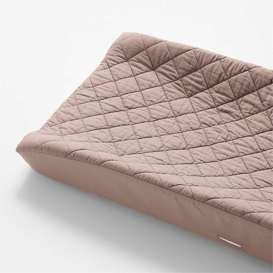 Modern Cozy Cloud Moody Mauve Organic Washed Cotton Changing Pad Cover ...