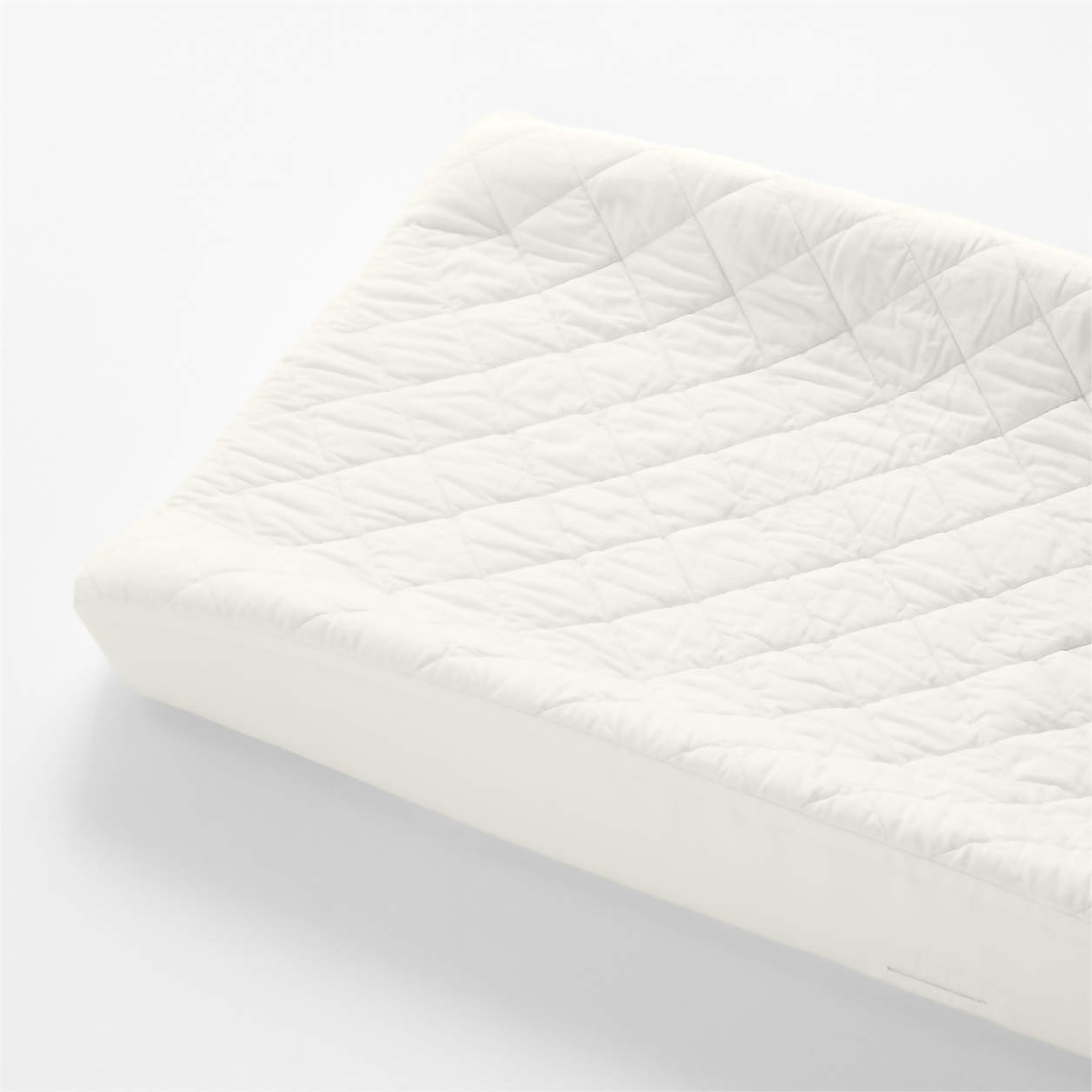 Modern Cozy Cloud Pampas Ivory Organic Washed Cotton Changing Pad Cover + Reviews | Crate & Kids