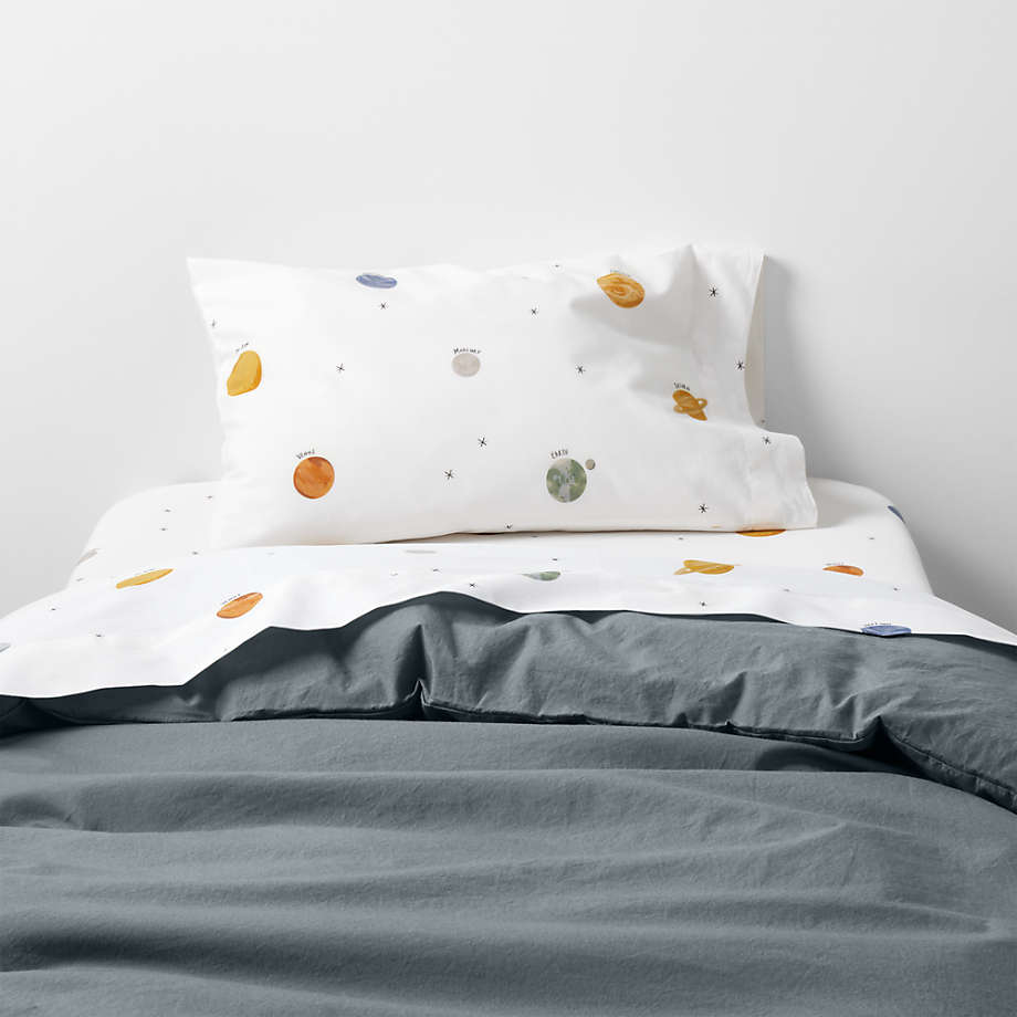 Outer Space Organic Cotton Toddler Sheet Set + Reviews | Crate & Kids