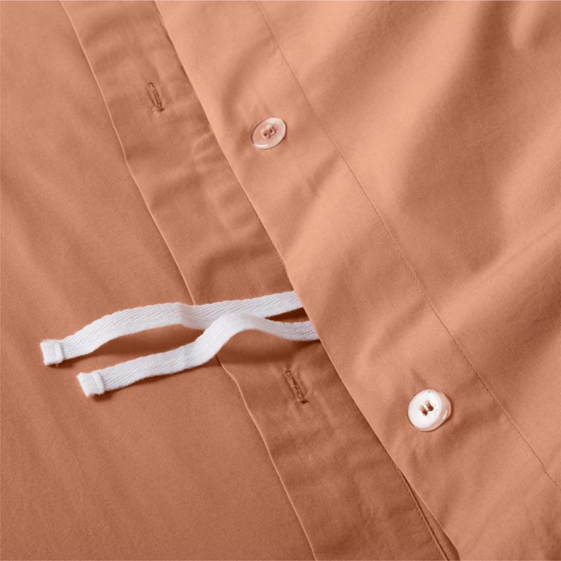 Cozy Cloud Canyon Orange Washed Organic Cotton Kids Twin Duvet Cover