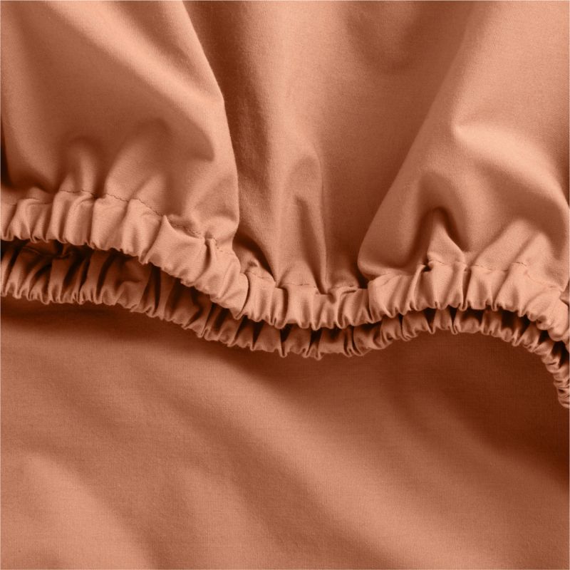 Cozy Cloud Canyon Orange Washed Organic Cotton Baby Crib Fitted Sheet - image 6 of 7