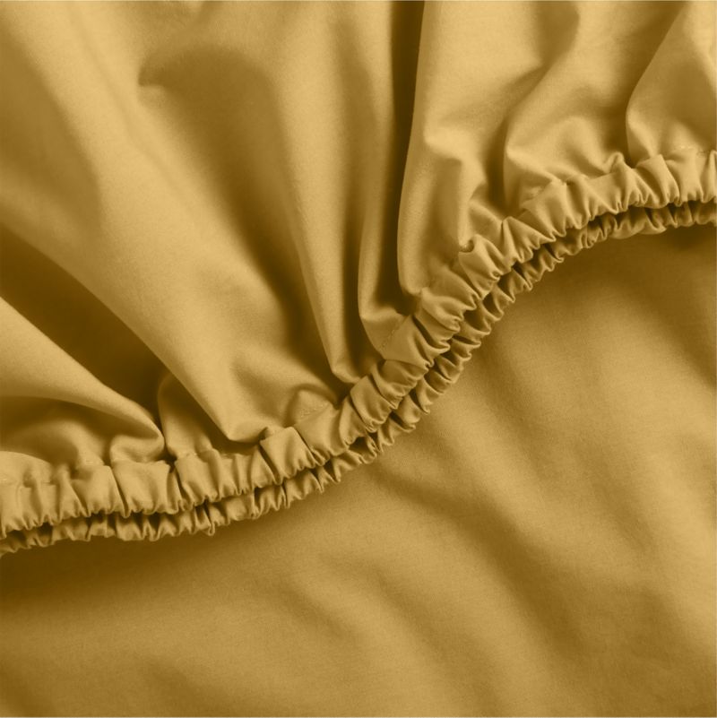 Cozy Cloud Savannah Yellow Washed Organic Cotton Baby Crib Fitted Sheet - image 4 of 5