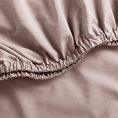 View Cozy Cloud Moody Mauve Washed Organic Cotton Baby Crib Fitted Sheet details