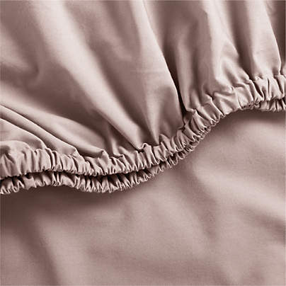 Cozy Cloud Moody Mauve Washed 100% Organic Cotton Baby Crib Fitted Sheet