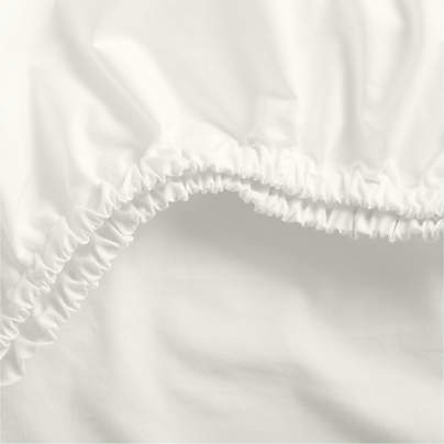 Cozy Cloud Pampas Ivory Washed 100% Organic Cotton Baby Crib Fitted Sheet
