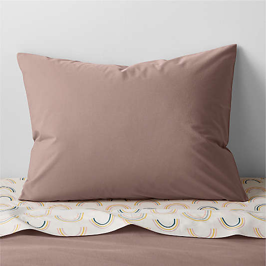 Cozy Cloud Moody Mauve Washed Organic Cotton Kids Pillow Sham