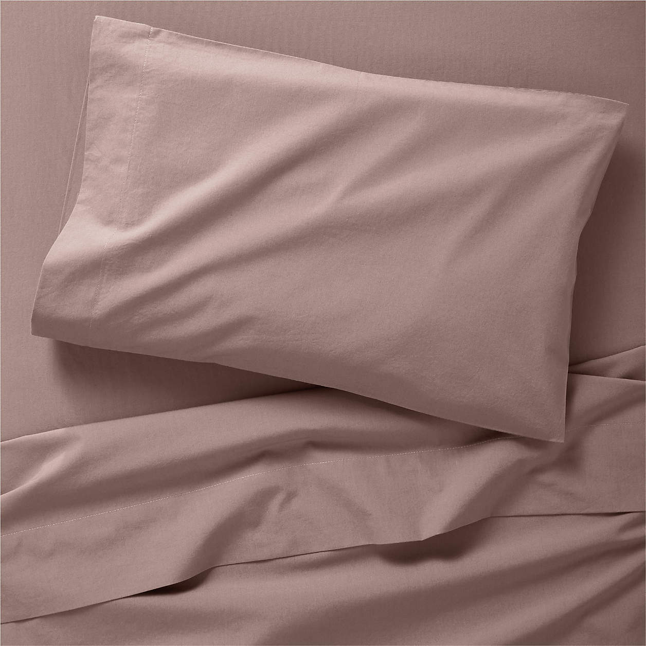 Moody Mauve Washed Organic Cotton Toddler Sheet Set Crate & Kids