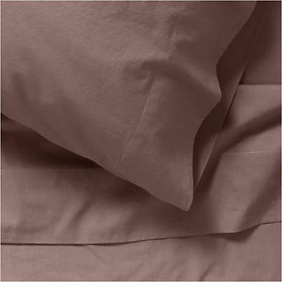 Cozy Cloud Plum Rose Washed Organic Cotton Kids Sheet Set