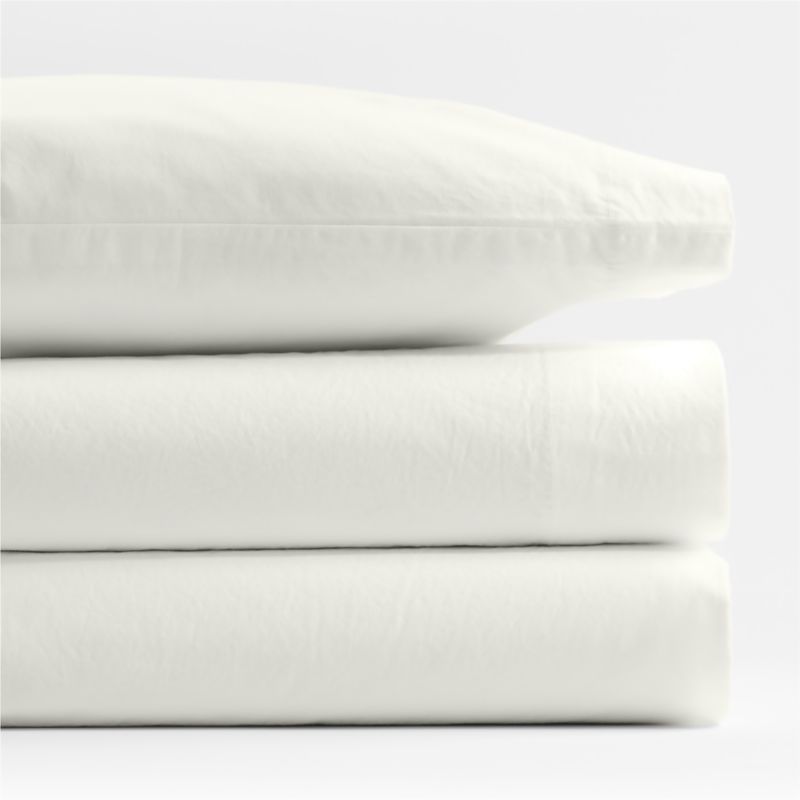 Cozy Cloud Pampas Ivory Washed Organic Cotton Toddler Sheet Set