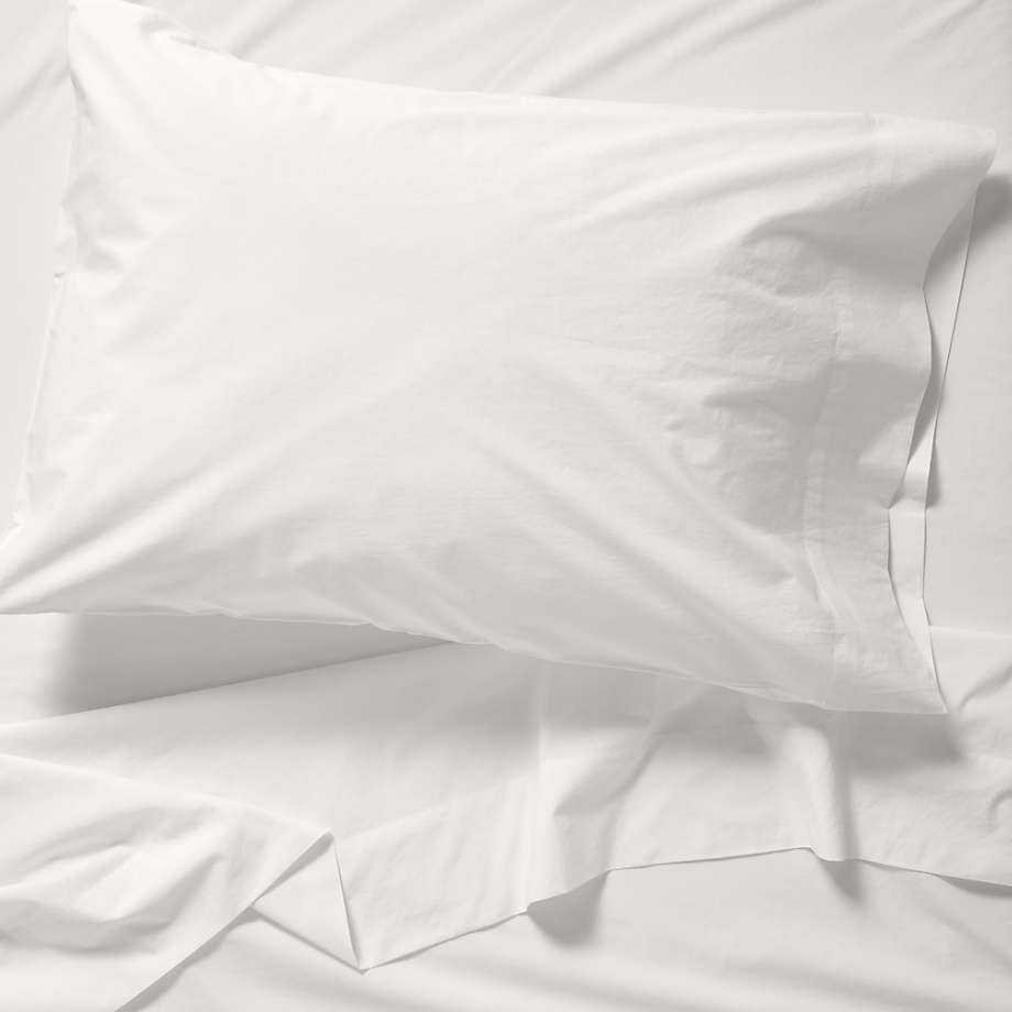 Kids Pampas Ivory Washed Organic Cotton Twin Sheet Set Crate & Kids