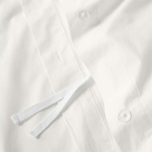 CozyCloud Washed Organic Cotton Pampas Ivory Twin XL Duvet Cover