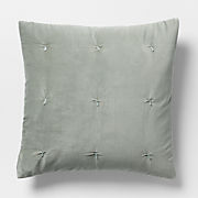 Organic Cotton Linen Velvet Sage Shadow Green King Quilt