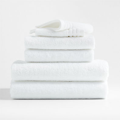 View REFIBRA ™ Organic Cotton Crisp White Bath Towels, Set of 6 details