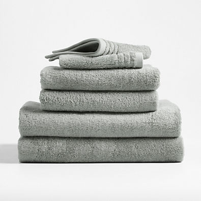 View REFIBRA ™ Organic Cotton Pebble Grey Bath Towels, Set of 6 details