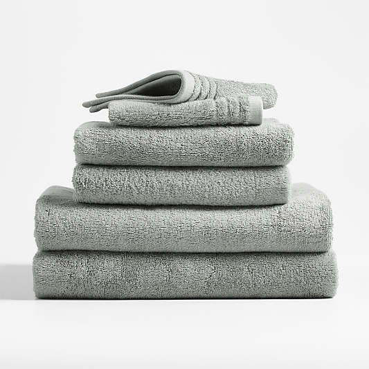 Grey Bath Towels Crate & Barrel