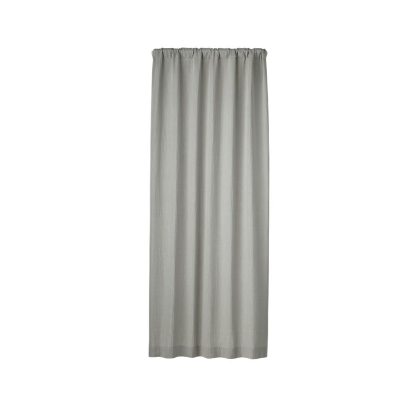 Organic Cotton Double Weave Quiet Grey Sheer Curtain Panel 50 x 108 ...