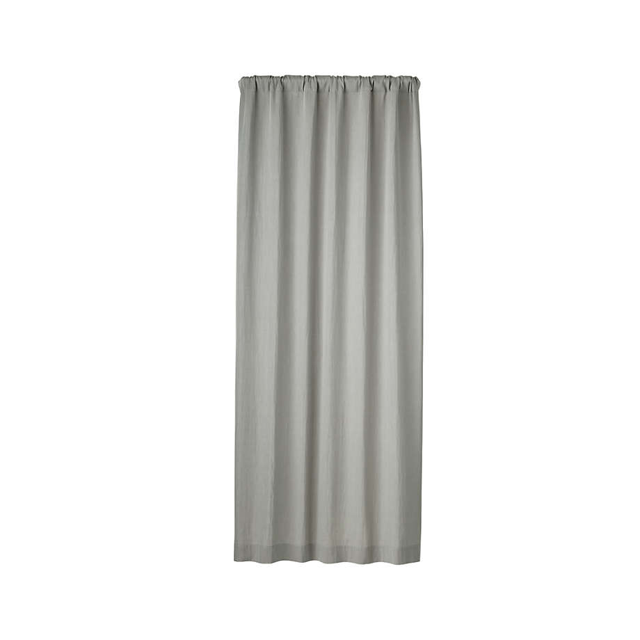 Organic Cotton Double Weave Quiet Grey Sheer Curtain Panel 50 x 84