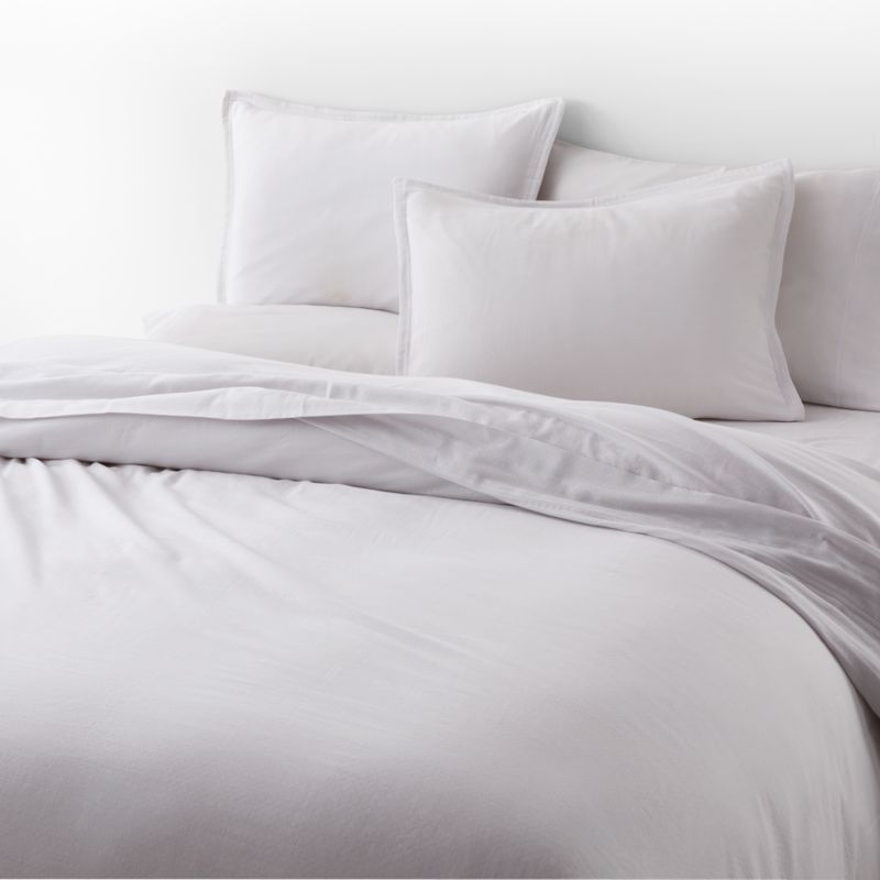 Organic Double Weave Light Grey Full/Queen Duvet