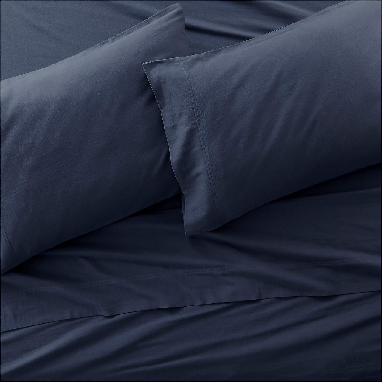 Organic Double Weave Indigo Blue King Bed Sheet Set + Reviews | Crate ...