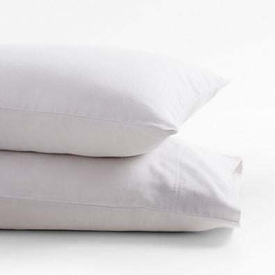 View Organic Double Weave Light Grey King Pillowcase, Set of 2 details