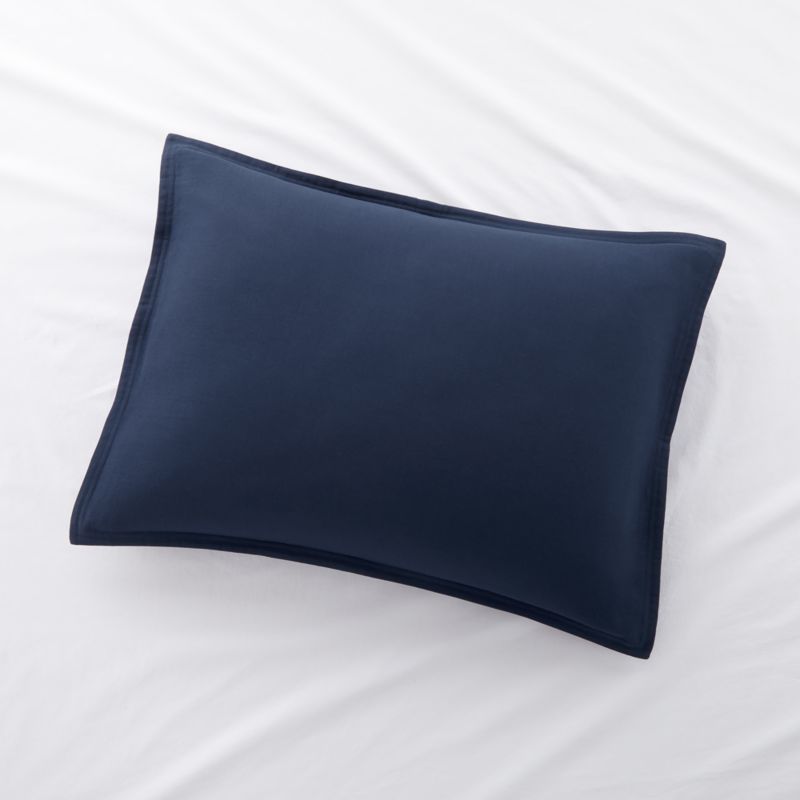 Organic Double Weave Indigo Blue King Sham - image 1 of 4