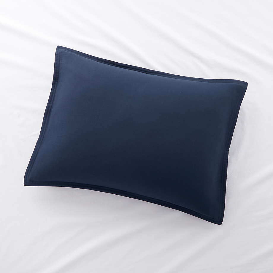 Organic Double Weave Indigo Pillow Shams Crate & Barrel Canada