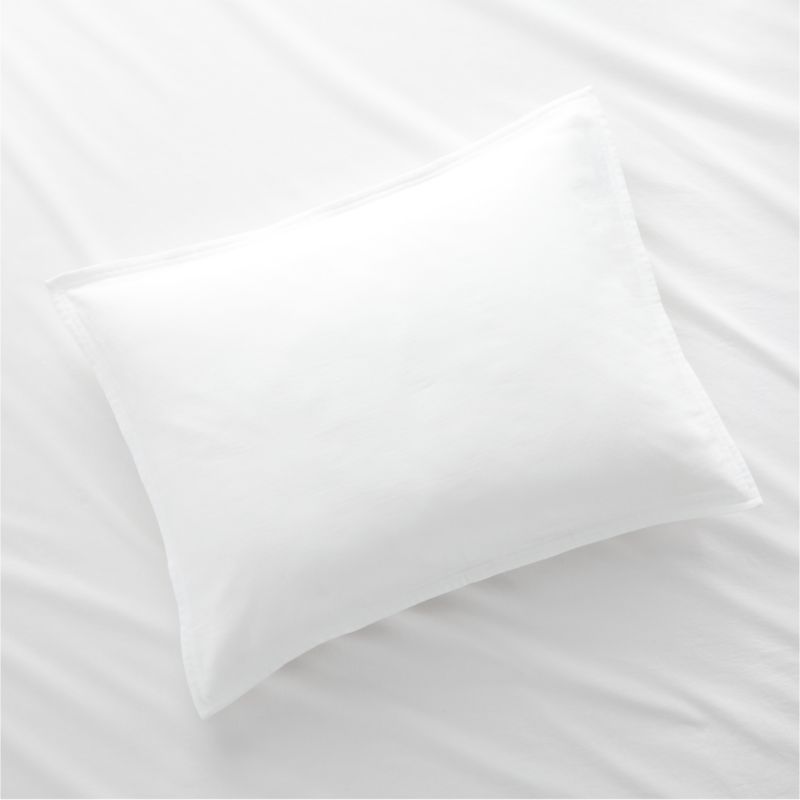 Aire Organic Cotton White Standard Bed Pillow Sham - image 0 of 4