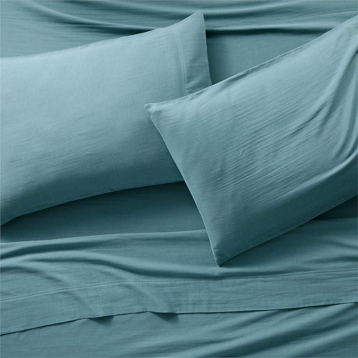 Organic Double Weave Cotton Teal Sheet Sets