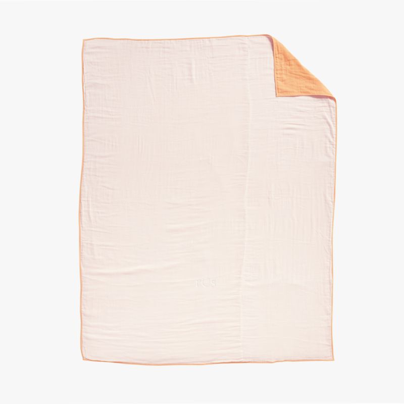 Kids Organic Reversible Cotton Gauze Pink Full/Queen Blanket - image 8 of 15