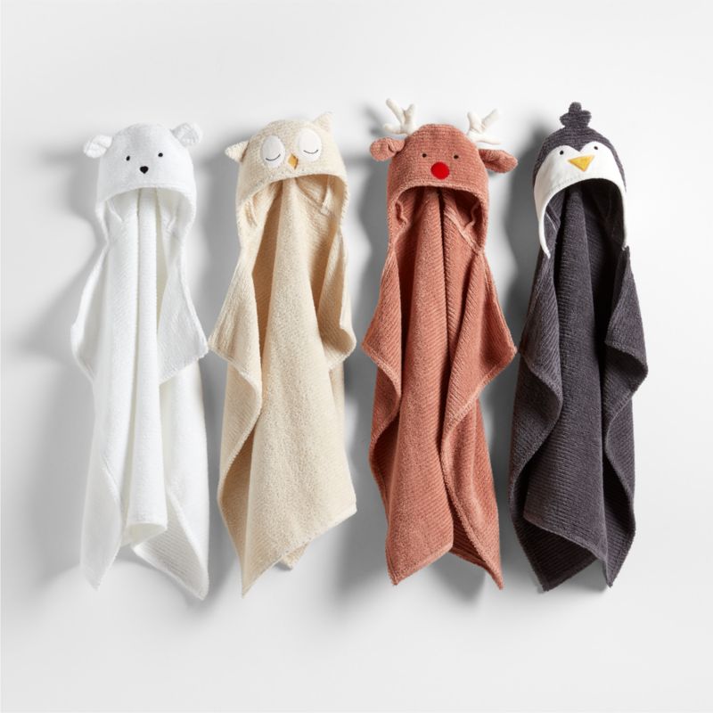 Owl Organic Hooded Baby Towel