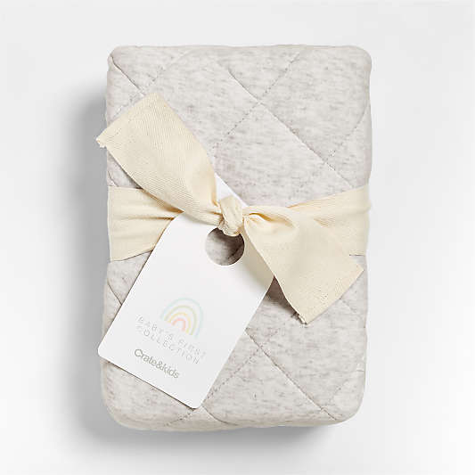 Comfy Tee Whisper Solid Grey 100% Organic Cotton Jersey Baby Changing Pad Cover