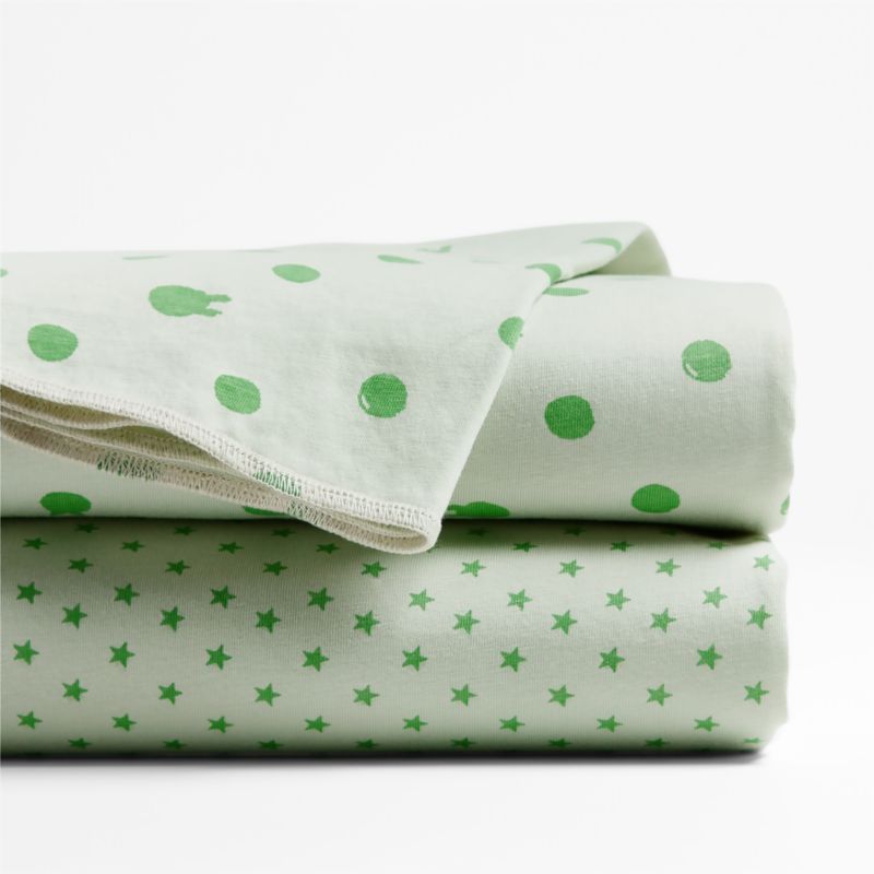 Baby's First s/2 green Organic Jersey Baby Swaddle Blankets - image 0 of 5