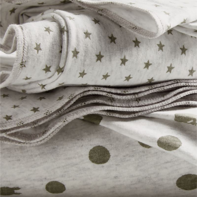 Baby's First Grey Organic Jersey Baby Swaddle Blankets, Set of 2