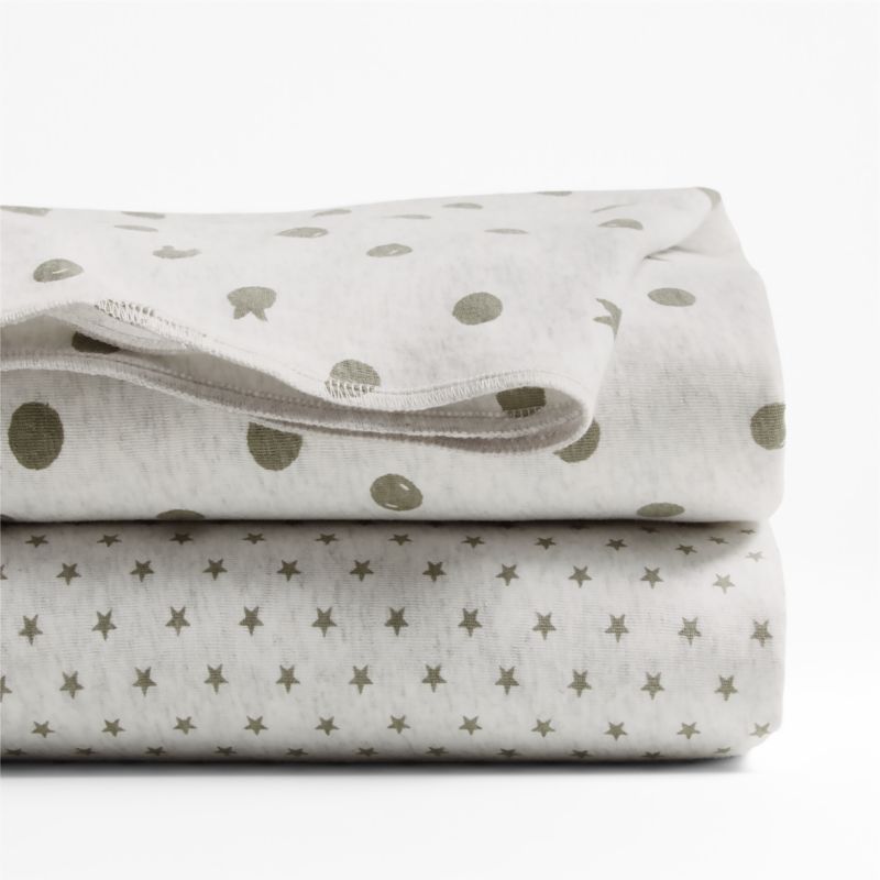 Baby's First Grey Organic Jersey Baby Swaddle Blankets, Set of 2