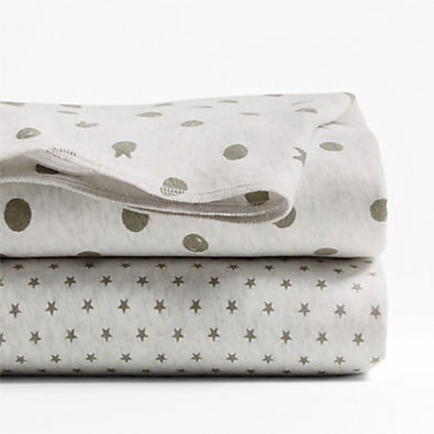 View Baby's First Grey Organic Jersey Baby Swaddle Blankets, Set of 2 details