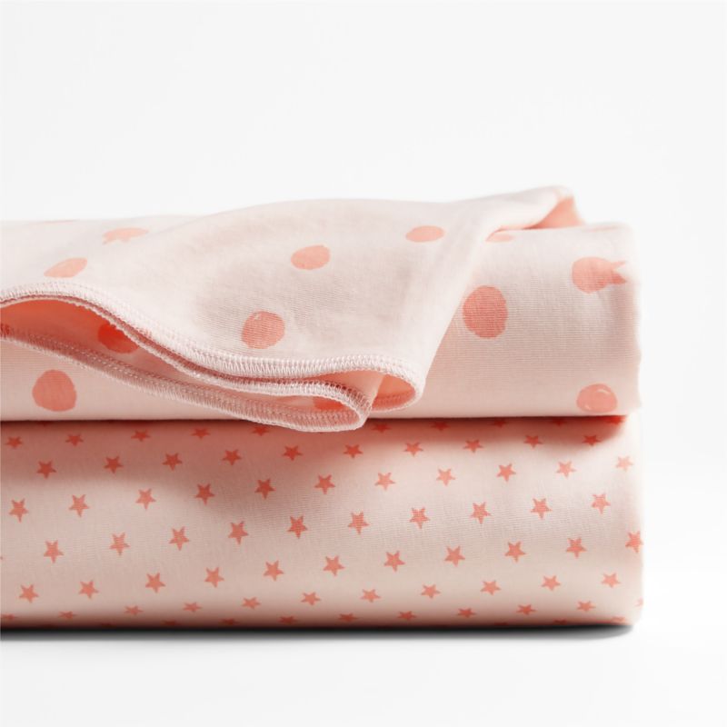 Baby's First s/2 pink Organic jersey Baby Swaddle Blankets - image 0 of 5