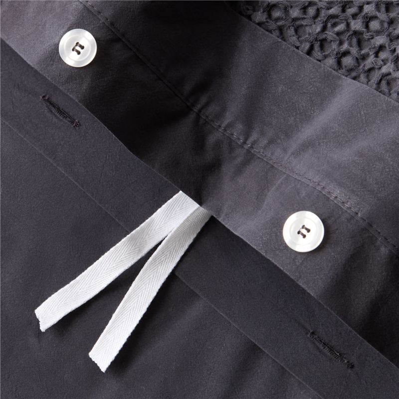 Organic Cotton Waffle Midnight Navy King Duvet Cover - image 2 of 6