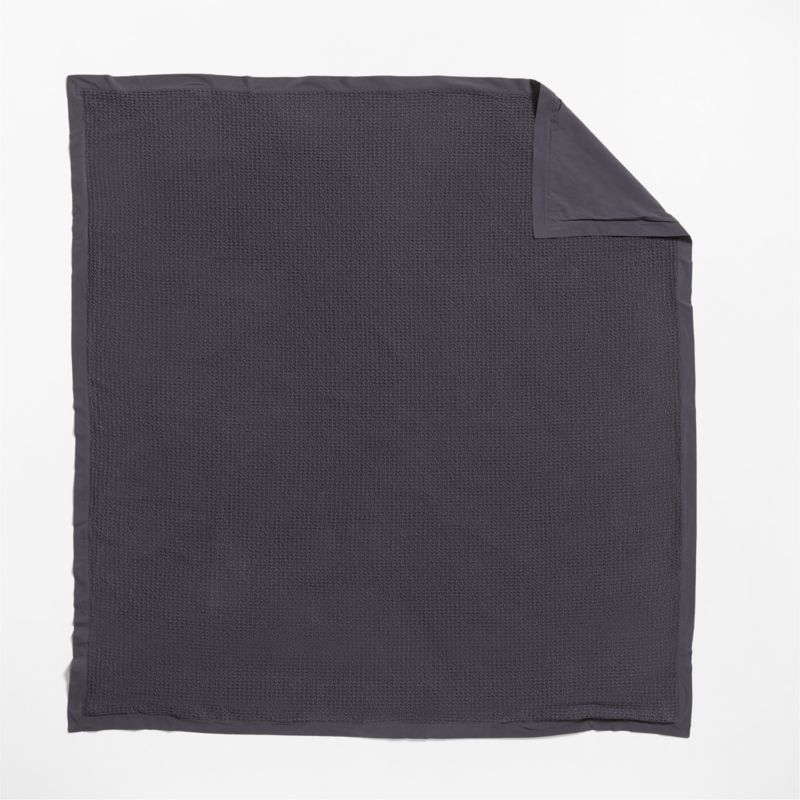 Organic Cotton Waffle Midnight Navy King Duvet Cover - image 3 of 6