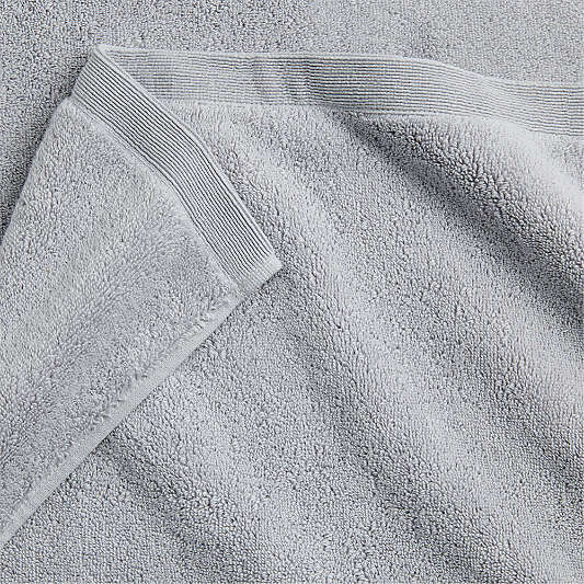 Organic Luxe Plush Turkish Cotton Grey Bath Towels