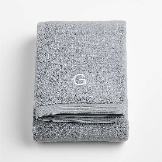 Organic Luxe Plush Turkish Cotton Grey Bath Towel